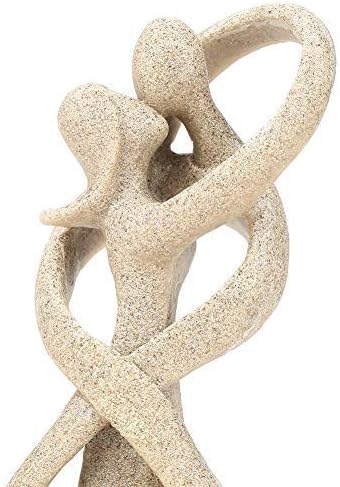 Sandstone Statue, Handmade Sandstone Kiss Lovers Couple Statue Abstract Sculpture Statue Art Craft Decoration...
