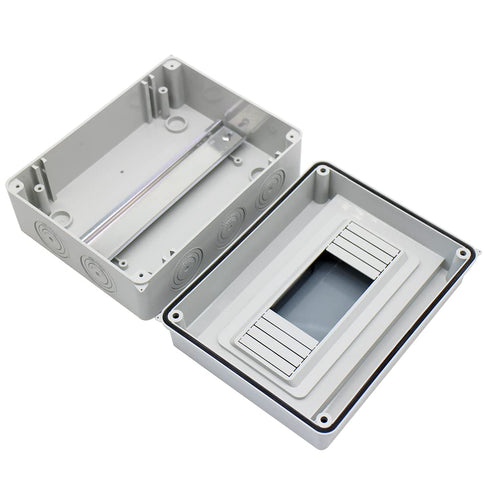 Distribution Protection Box with DIN Rail IP65 ABS Transparent Clear Cover Power mcb Distribution Box for Circuit Breaker Indoor on The Wall 8 Way...