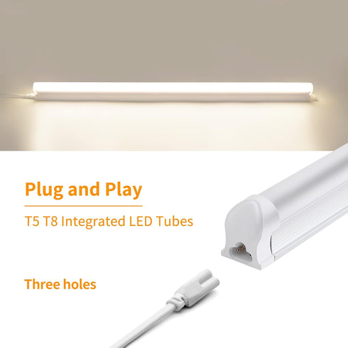 T5 T8 LED Tube Power Extension Cable with On/Off Switch,LED T5/T8 Light Tube Integrated LED Light Fixture Extension Cable Wire (6FT/1.8M) 4-Pack...