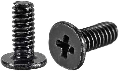 uxcell M2x8mm Phillips Screw Fastener Black 3.8mm Dia Screw Head for Laptop PC TV Fan Switch 100pcs...
