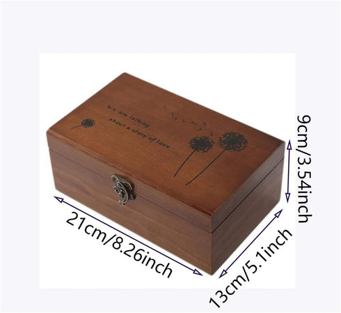 Vintage Sewing Kit Basket, Wooden Sewing Box,Pattern Style Home Sewing Repair Tool Storage Box Case for Adults...