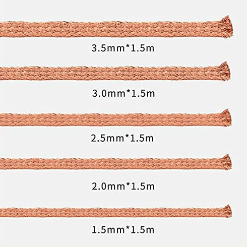 caihv-Welding Rod, Solder Wick 1.0mm-2.5mm 3.0mm 3.5mm 4.0mm Desoldering Braid Wire, Tin Remover BGA Welding Soldering Tools, Strong and Durable (...