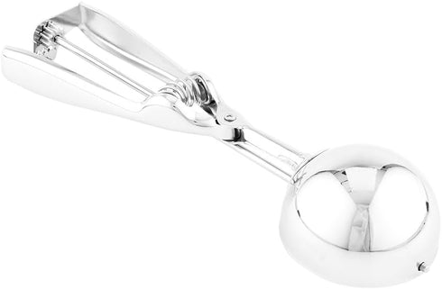 Restaurantware Met Lux 3 Ounce Gelato Scoop 1 Ambidextrous Ice Cream Scoop - Built-In Blade Dishwashable Stainless Steel Cookie Dough Scoop Comfor...