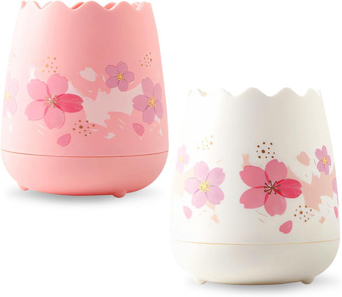 M&G Pen Holder Cute Pencil Holder for Desk, Sakura Pencil Cup Marker Holder Makeup Brush Holders, Desk Accessories Organizer for Office School Hom...