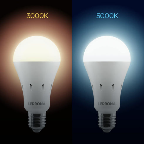 Rechargeable Light Bulbs - Pack of 1 - Battery Operated Long Lasting Emergency Light Bulb with Power Cap - 5000K Color Temperature - 850LM (E26 /1...