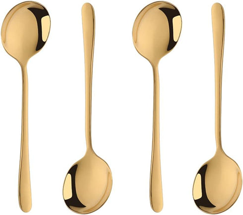 Soup Spoon, 12PCS 7.48inch Stainless Steel Soup Spoon,Dinner Spoon(Gold)...