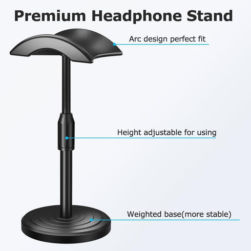 Universal Headphone Stand for Desk Hanger Holder Organizer Keeper Racks Storage Mount Gaming Headset Stand Premium Functional Craftmanship Headpho...