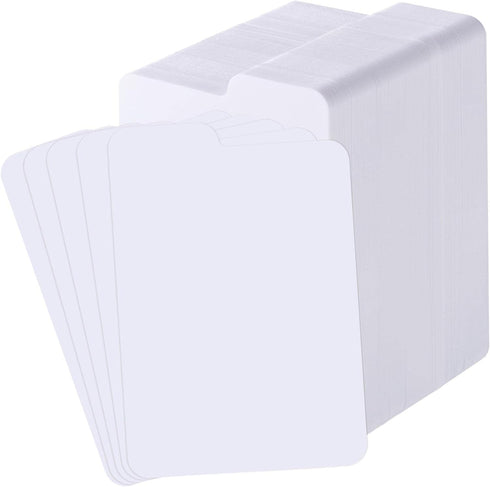 Lewtemi White Trading Card Dividers Plastic Cards Separators Card Organizer for Sport Game Business Playing Card Storage, 2.6 x 3.8 Inch/ 66 x 97 ...