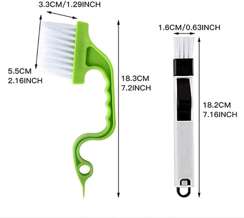 Crevice Gap Cleaning Brush Tool, 6pcs Hand-held Groove Gap Cleaning Tools, 2 in 1 Dustpan Cleaning Brushes, Shutter Door Window Track Kitchen Clea...
