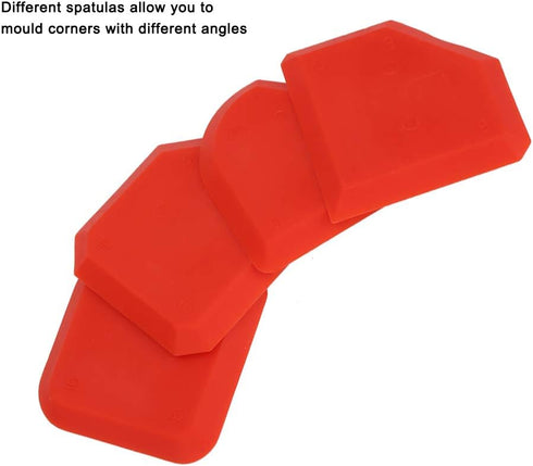 4 Pieces Silicone Caulking Tool Set,Caulk Scraper Silicone Sealant Grout Finishing Tool for Kitchen Bathroom Floor Sink Joint Sealant Sealing...