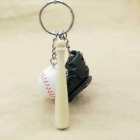 baseball keychain for boy leather for men Including hat and bat...