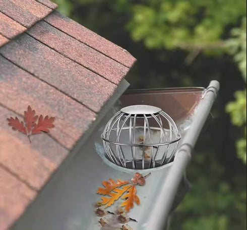 3 Inch 304 Stainless Steel Gutter Guard, Filter Strainer Fits for Round Downspout, Anti-Blocking Line Cap Drain Cover...