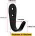 MsBong 8 Pcs Black Coat Hooks for Wall, Heavy Duty Hooks for Hanging Coats No Rust Hooks Wall Mounted with Screws for Key, Towel, Bags, Cup, Hat I...