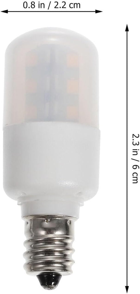 Veemoon 2pcs E12 Refrigerator Light Bulb Dryer Led Light Bulb Water Dispenser Light Bulb Small Appliance Bulbs Cherry Pitter Freezer Light Bulb Re...