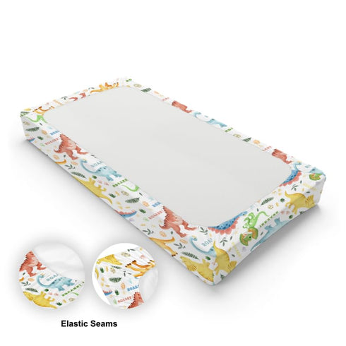 Dinosaurs Changing Pad Cover, Dinosaur Pattern Baby Diaper Changing Table Pad Cover, Unisex Dinosaur Diaper Changing Sheet for Baby Boy Girls, Din...