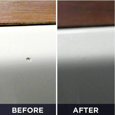 MagicEzy 9 Second Chip Fix - (Oyster White) - All-in-One Fiberglass Repair Filler for Boats and Fiberglass Gelcoat - Strong Marine Epoxy Putty - L...