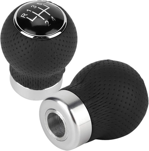 Shift Knob, Car 5 Speed 6 Speed Universal Round Leather Gear Shift Head Manual Transmission Gear Shift Knob Car Shift Knob Lever Shifter(5 Speed)...
