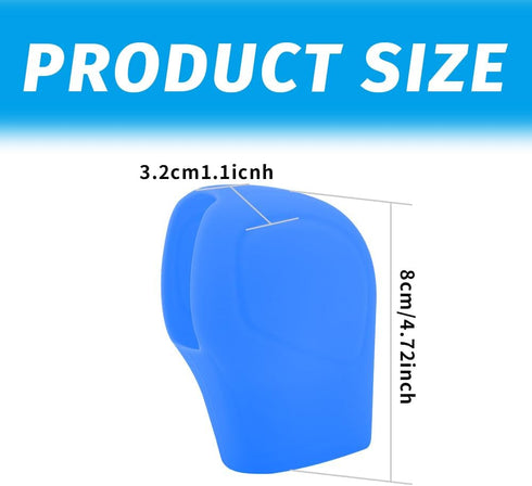 Car Gear Shift Knob Cover, Anti-Slip Silicone Auto Knob Gear Stick Protector, Comfortable Car Automatic Shift Protector Cover for Men Women, Unive...