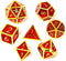 7 Pieces Metal DND Dice Set Retro D&D Polyhedral Dice with Flannel Bag for DND Dungeons and Dragons Role Playing Games (Red&Gold)...