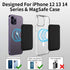 Magnetic Card Wallet Holder with MagSafe for iPhone 14 Pro Max/14 Plus/14 Pro/14, for iPhone 13 Pro Max/13 Pro/13/13 Mini, for iPhone 12/12 Pro/12...