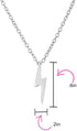 Geometric Zig Zag Flash Electrify Lightning Bolt Dangle Stud Earrings Pendant Necklace CZ Zig Zag for Women & Teens Yellow Rose Gold Plated .925 S...
