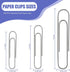 Paper Clips, 500 Pcs Assorted-Size Paperclips, Premium Paper Clip, Silver Paper Clips Large Medium and Small, Rustproof Metal Paper Clips for Offi...