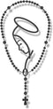 Religious Gifts The Blessed Virgin Saint Mary Madonna Rosary Metallic Auto Decal, 4 3/4 Inch...