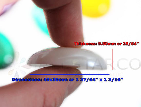 40x30mm Large Flat Back Oval Acrylic Cabochons Rhinestones Plastic Gems Embellishments for Crafts, Costumes, Card Invitations, Jewelry, Cosplay - ...