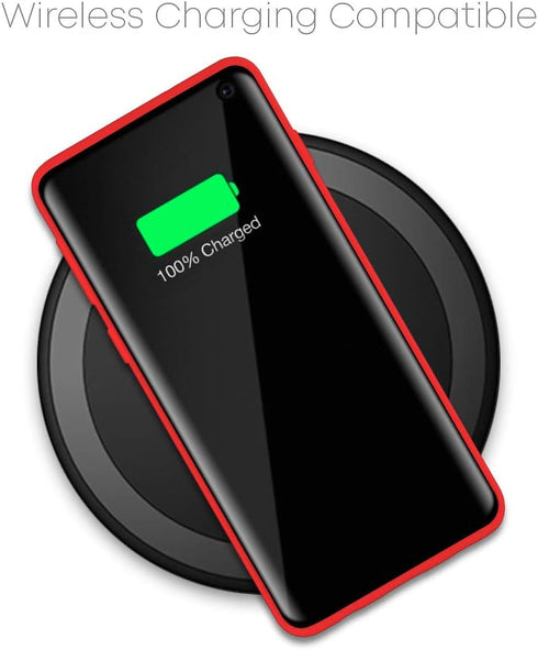 GOOSPERY Soft Feeling Jelly for Samsung Galaxy S10 Case (2019) Silky Slim Bumper Cover (Red)...