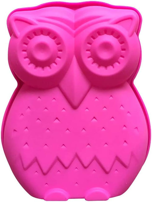 Mini Size Cute Owl Shape Silicone Cake Pan, Owl Mousse Cake Bread Pizza Baking Mold Jelly Silicone Mold Kitchen Bakeware Tools (7.3x6.3x1.2 Inch)...