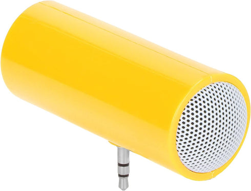 Portable Speaker, 3.5 mm Jack Stereo Battery Powered Wireless Plug in Speaker, Mini Portable Speaker for Mobile Phones and Tablets, (Yellow)...