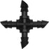 40 Pack Drip Irrigation 1/4" Barbed Cross Tee Fittings, Barbed Connectors for 1/4 Inch Irrigation Tubing Drip Line 4 Way Parts for Drip Sprinkler ...