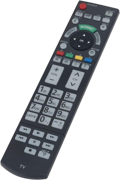 N2QAYB000703 Replace Remote Control fit for Panasonic TV Viera TC-P65GT50 TC-P50GT50 TC-P55GT50 TC-P60GT50 TC-P50ST50 TC-P55ST50 TC-P60ST50 TC-P65...