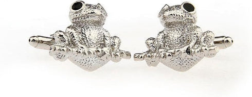 Frog Pair Cufflinks in a Presentation Gift Box & Polishing Cloth...