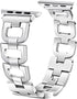 OULUCCI Compatible with Apple Watch Band 38mm 40mm 41mm Women iWatch SE, Series 8 7 SE 6 5 4 3 2 1 Stainless Steel Wristband D-Link Sport Strap Si...