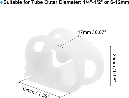 uxcell Plastic Tubing Clamps, 10pcs 1/4"-1/2" Tube OD Adjustable Tube Clamp Laboratory Pinch Valve Flow Control Hose Clamp...