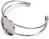 MIAO JIN 10 Pcs 25 mm Adjustable Round Cabochon Bezel Tray Blank Bangle for Crafting DIY Bracelets Making(Silver)...