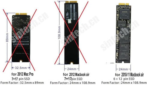 Sintech USB 3.0 External Enclosure Case for 18 Pin SSD from 2010-2011 MacBook Air A1369 A1370 1375 A1377 MC505 MC506...