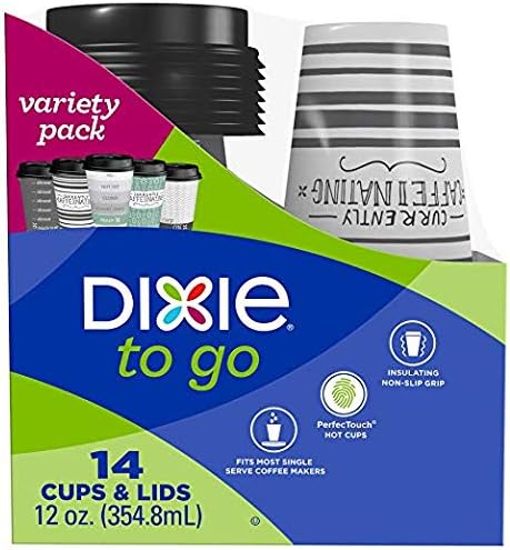 14-Pk. Coffee Cups with Lids, 12-oz....