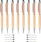 8Pcs Crystal Diamond Stylus Pens, 2 in 1 Black Ink Capacitive Ballpoint Pens with 8 Replacement Refills, Bling Rhinestones Retractable Touch Scree...