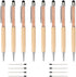 8Pcs Crystal Diamond Stylus Pens, 2 in 1 Black Ink Capacitive Ballpoint Pens with 8 Replacement Refills, Bling Rhinestones Retractable Touch Scree...