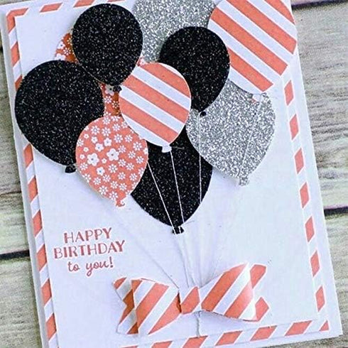 beautyshoppingstore Die Cuts,Balloons Party Festival Invitation Card Cutting Dies Cut Stencils for DIY Scrapbooking Album Decorative Embossing Pap...