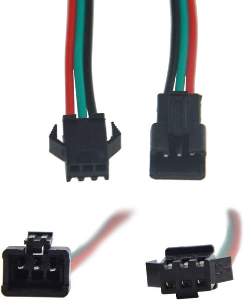 ALITOVE 20 Sets 3 Pin JST SM Male Female Plug LED Connector Cable 15cm 20awg Wire for WS2812B WS2812 WS2811 SK6812 SK6812-RGBW LED Strip Light...