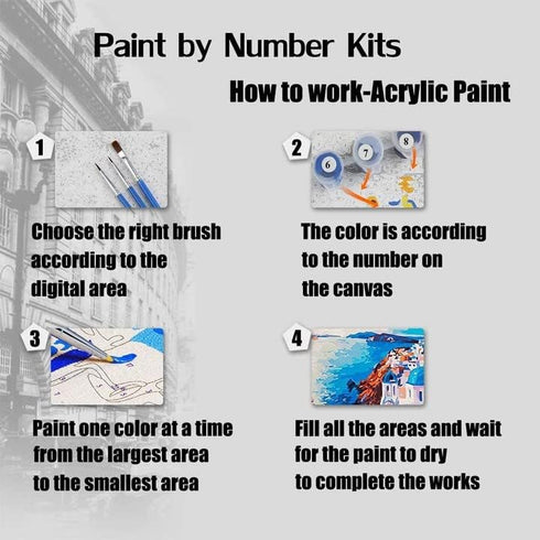 Bimkole Flower Paint by Number for Adults, DIY Oil Painting Kit on Canvas with Paintbrushes and Acrylic Pigment, for Paint by Numbers for Beginner...