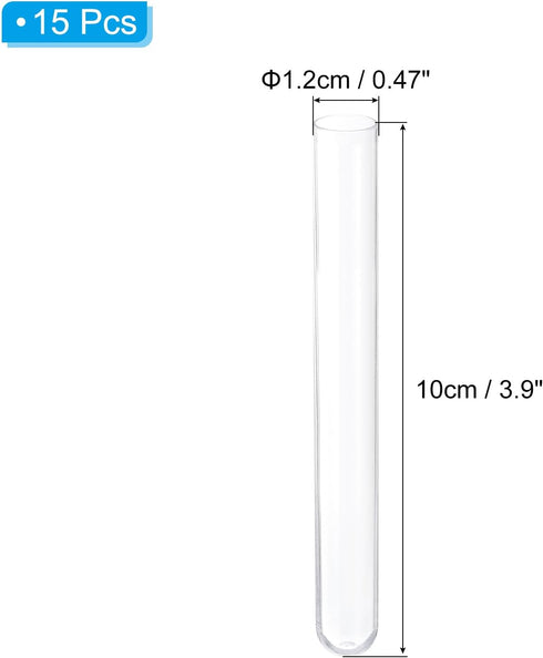 PATIKIL 4" Length Plastic Sewing Needle Storage Holder, 15 Pack Portable Embroidery Needle Pin Toothpick Storage Tubes Cases Box for Craft Knittin...