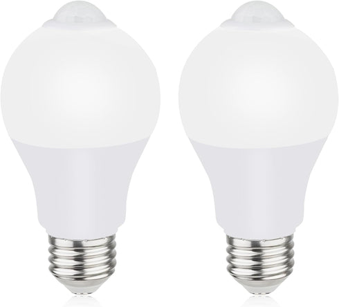 Motion Sensor Light Bulbs for Outdoor Indoor, 9W A19 Motion Detector Led Bulb, 60 Watt Equivalent, E26 800lm 5000K Daylight, Dusk to Dawn Motion A...