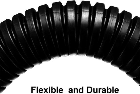 1.6M 0.75inch/20mm Inner Diameter Black Flexible Corrugated Tube Bellows Hose Wire Loom Tubing Wire Conduit – Black...
