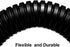 1.6M 0.75inch/20mm Inner Diameter Black Flexible Corrugated Tube Bellows Hose Wire Loom Tubing Wire Conduit – Black...