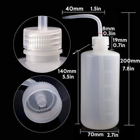 UPTATSUPPLY 3 PCS Tattoo Bottle Squeeze Wash Bottle Convenient Green Soap Supply Wash Tattoo Accessories (500ml)...