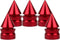 Senzeal 5X Impale Spike Style Polished Aluminum Alloy Tire Valve Caps Red...